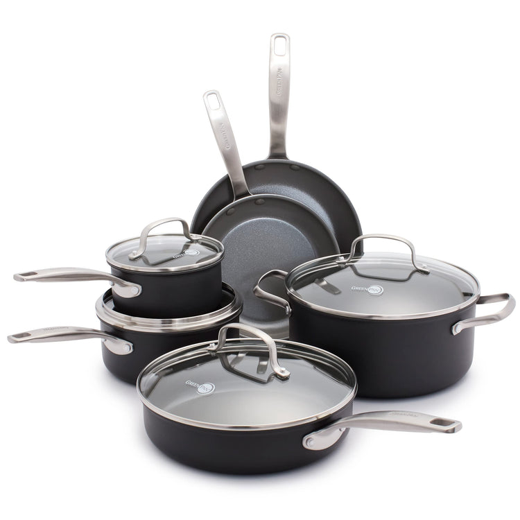 Chatham Hard Anodized Healthy Ceramic Nonstick 10 Piece Cookware Pots and Pans Set