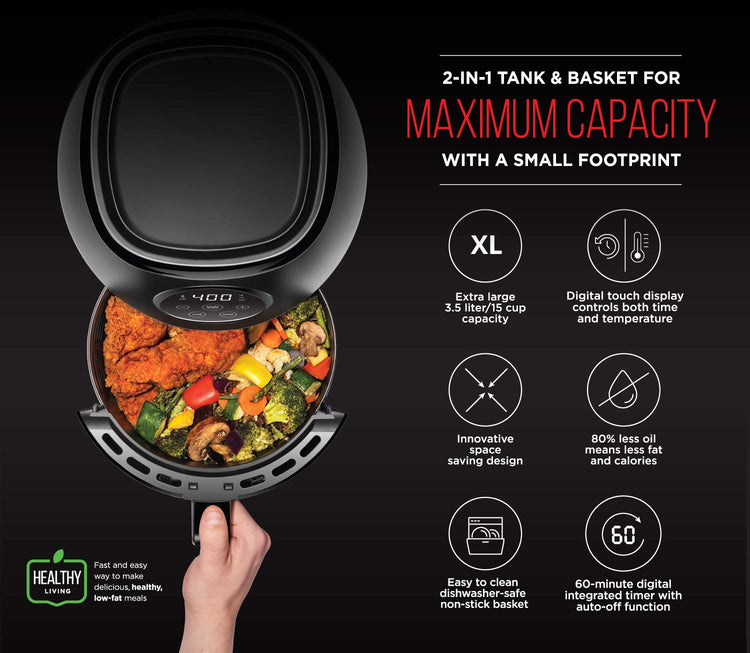 Digital 3.6 Quart Touch Screen Air Fryer Oven w