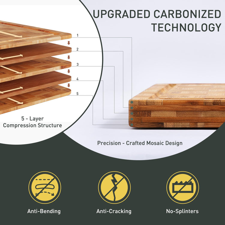 Extra Large Bamboo Wooden Cutting Board Wood Cutting Boards for Kitchen