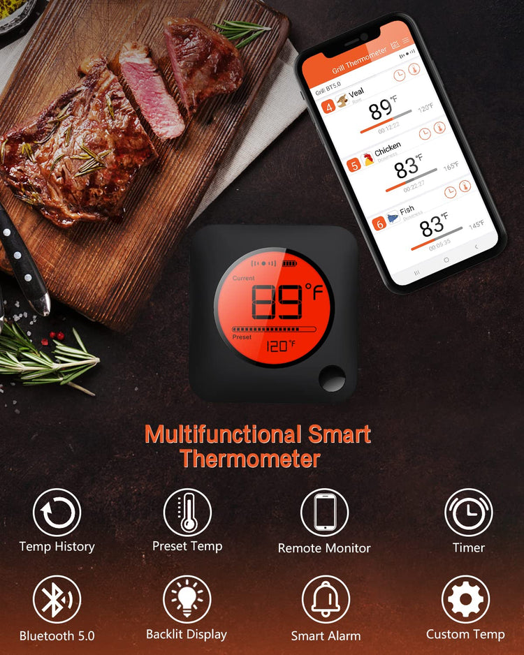 Bluetooth Meat Thermometer Wireless Meat Thermometer