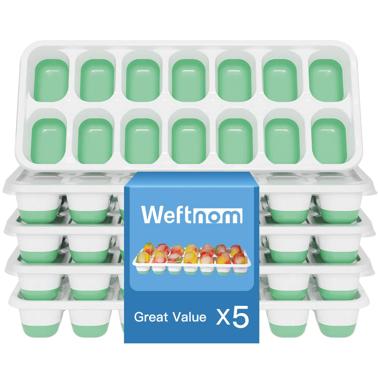 Ice Cube Trays with Lids for Freezer (5 Count)