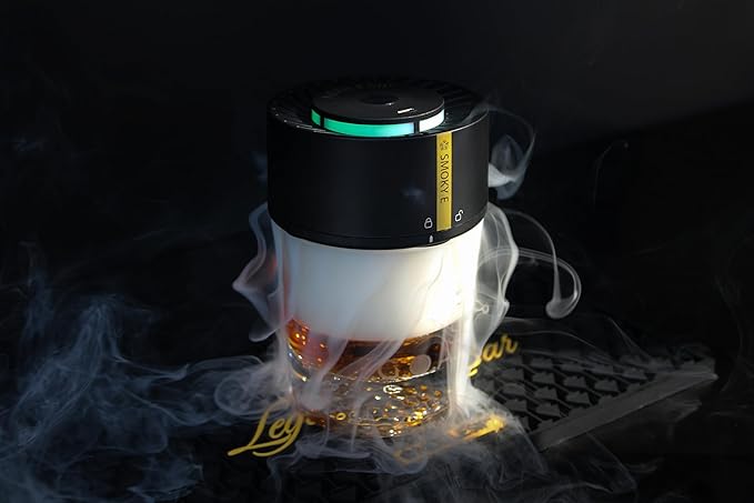 NOBLESIP® New Whiskey Smoker 𝗣𝗥𝗘𝗠𝗜𝗨𝗠 Electric Kit. Innovative Automatic Smoking, no fire Torch Needed. Easily Make Aromatic Smoked Cocktails, Bourbon, Old Fashioned. Smoky E - bar Gift Box Set
