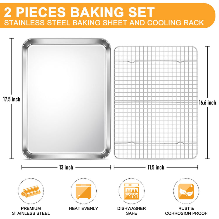 Baking Sheet with Wire Rack Set (2 Count)