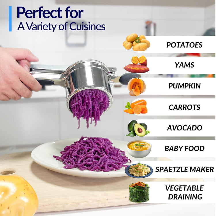 Potato Ricer 15oz Stainless Steel Ricer for Mashed Potatoes