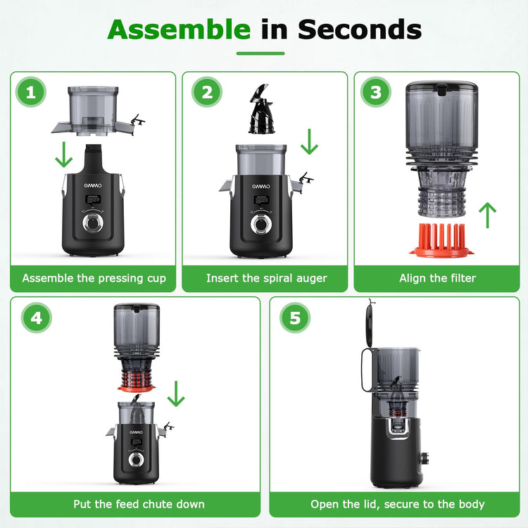 Cold Press Juicer Machines for Whole Fruits & Vegetables