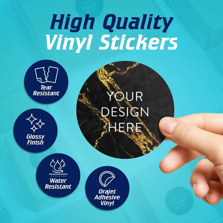 Custom Vinyl Stickers Your Image (100 Count)