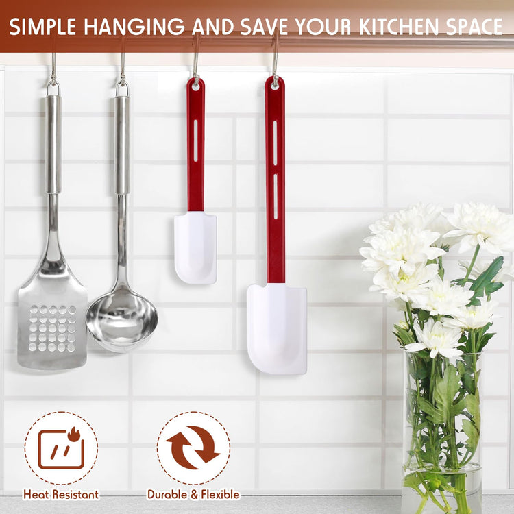 8 Pcs Rubber Spatulas Silicone Heat Resistant (8 Count)