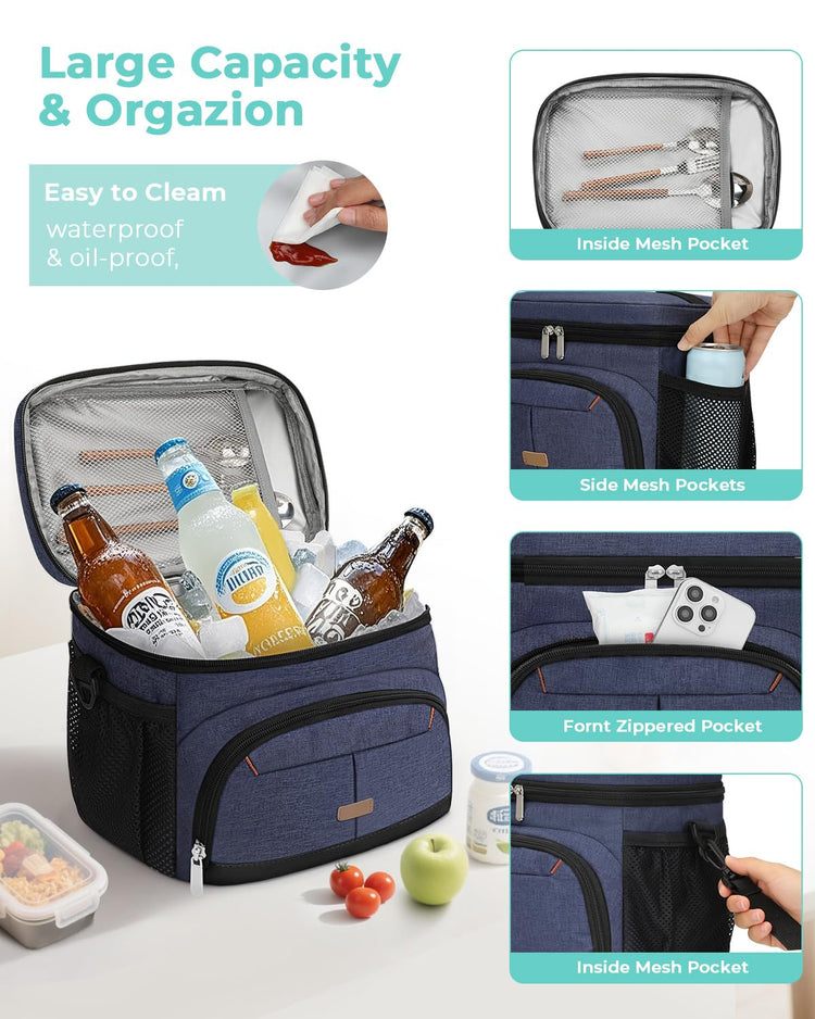 Lunch Box for Men Women Insulated Lunch Tote Cooler Bag Lunchbox