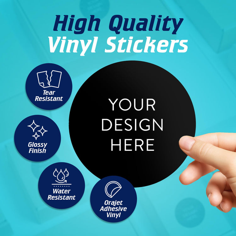 Custom Vinyl Stickers Your Image (100 Count)