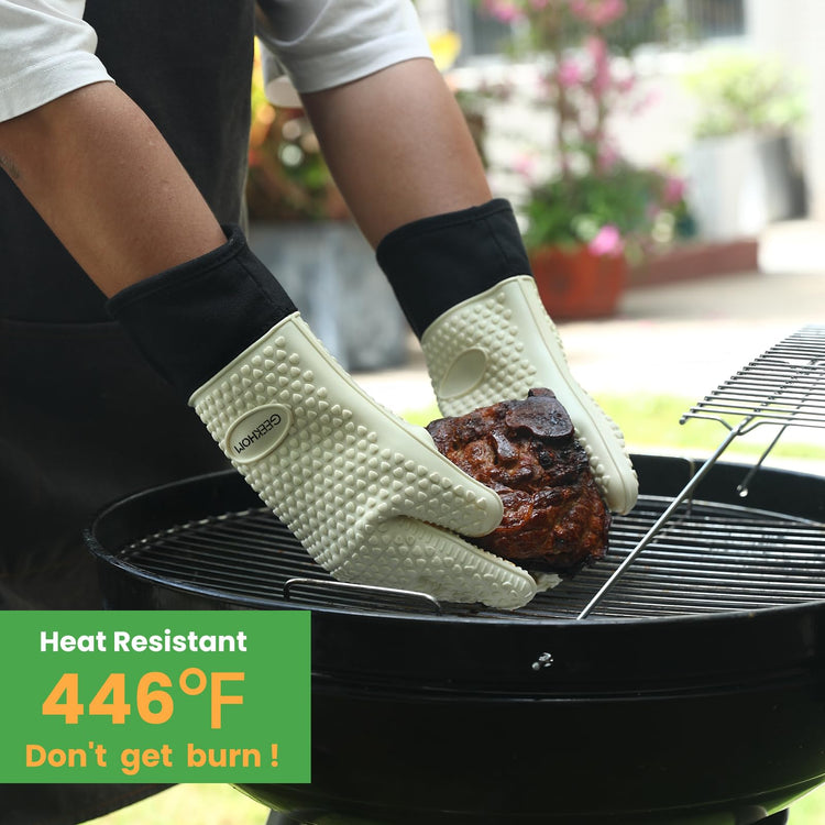 BBQ Gloves Heat Resistant Oven Mitts (2 Count)