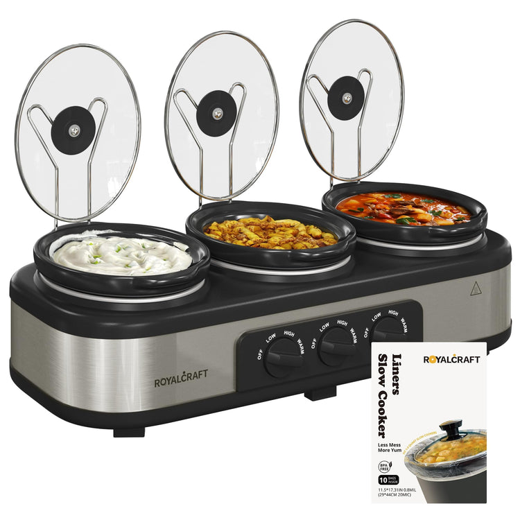Slow Cooker with 10 Cooking Liners