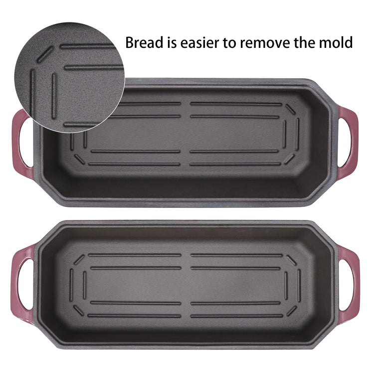 Bread Pan Cast Iron Loaf Pan with Lid Bread Loaf Pan 13x5 Inch Enameled Cast Iron Sourdough Bread Pan