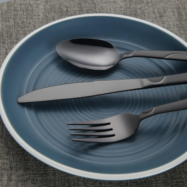 40 Piece Black Silverware Set for 8 (40 Count)