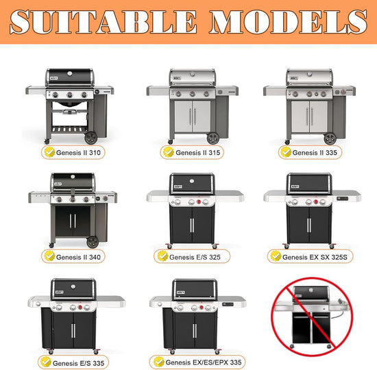 6788 Full Size Griddle Insert Replacement Part for Weber Genesis II E320 E310 EP310 EP330 E325 Gas Grill, Flat Top Grill Griddle with Handles for Genesis II 300 Series GS4, Replace for 66095 66802 - Nestoria