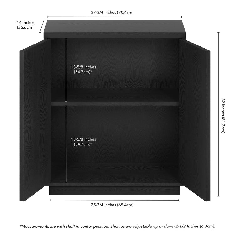 28" Fluted Accent Cabinet