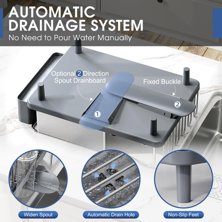Stainless Steel Dish Drying Rack for Kitchen Counter