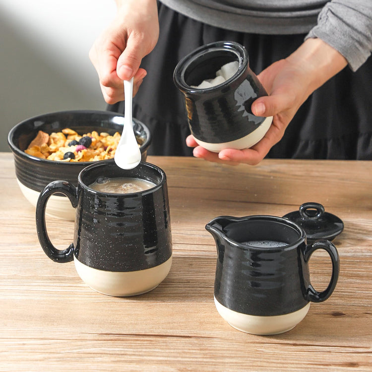 Porcelain Sugar and Creamer Set (10 Ounce)