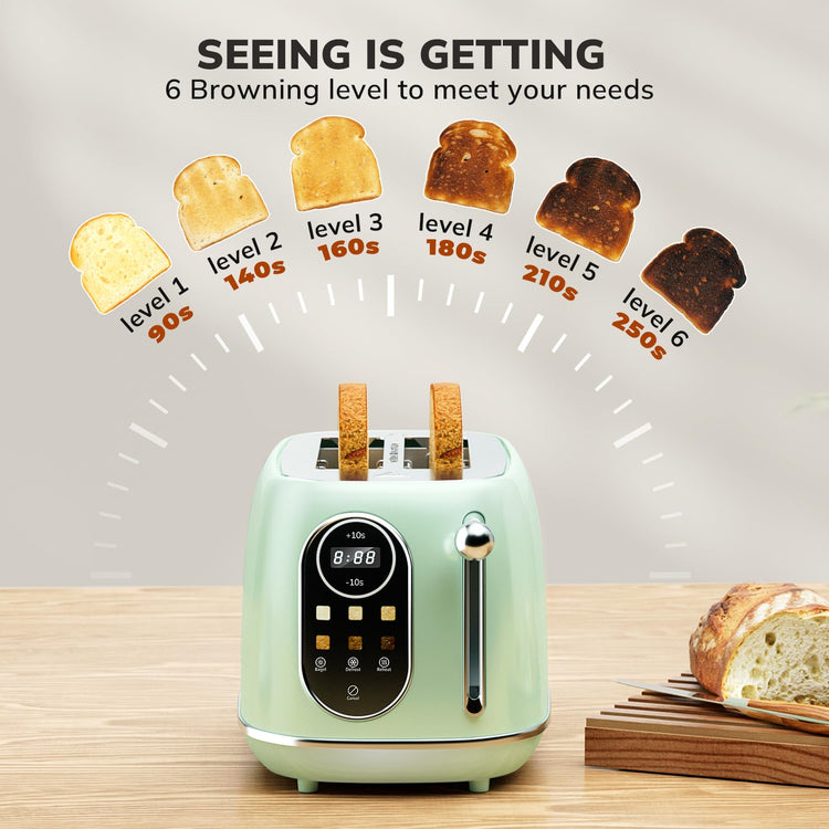 Smart Touch Screen Toaster 2 Slice