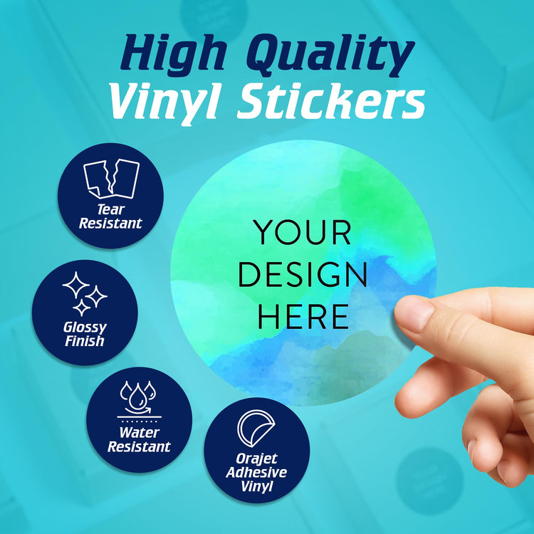 100 Custom Vinyl Stickers (100 Count)