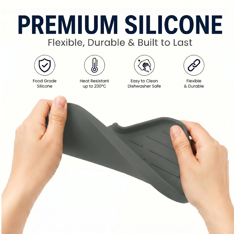 Silicone Soap Dish with Drain Spout