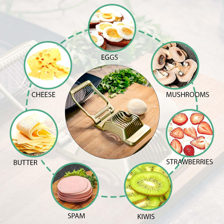 Good Grip Egg Slicer for Hard Boiled Eggs Heavy Duty Professional Large Aluminum Egg Slicer with Stainless Steel Wires Kitchen Aid Egg