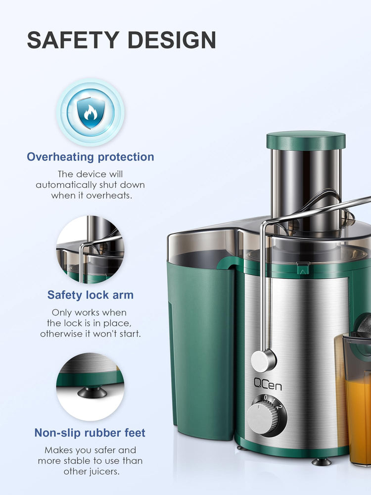 Juicer Machine 800W Centrifugal Juicer with Wide Mouth Feed Chute