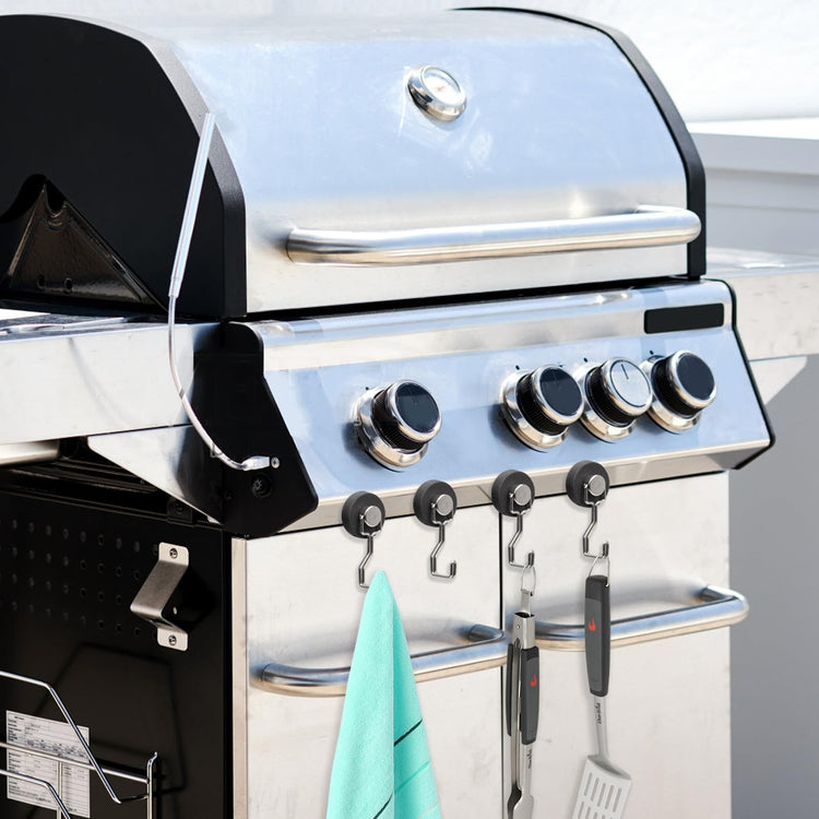 Magnetic Hooks for Grill & Refrigerator (12 Count)