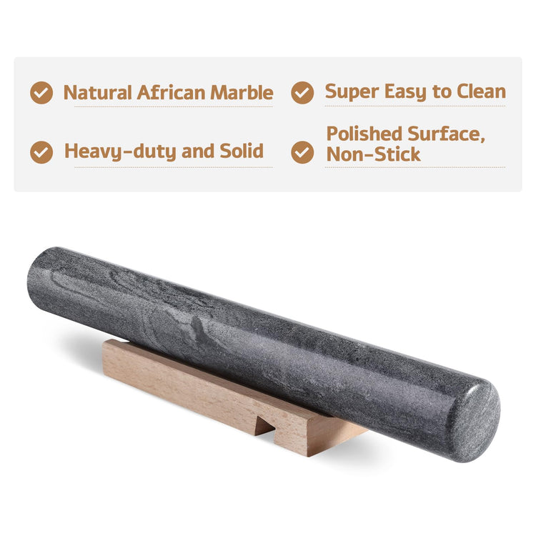 African Natural Marble French Rolling Pin