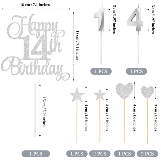 14th Birthday Cake Decorations