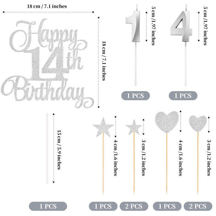 14th Birthday Cake Decorations