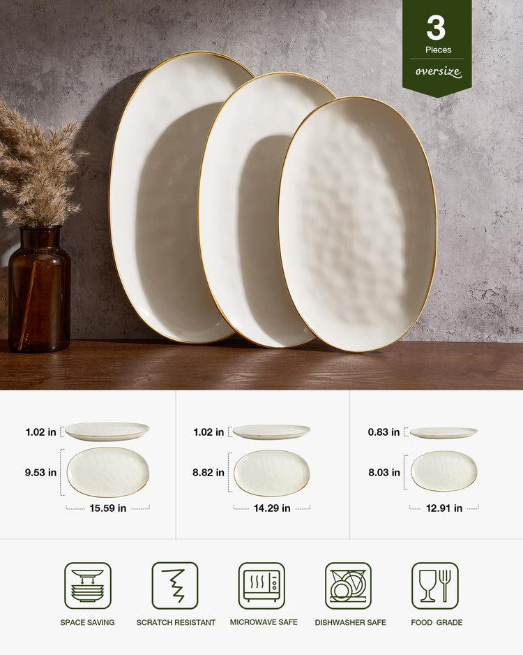 Serving Platters Set of 3 Sizes (3 Count)