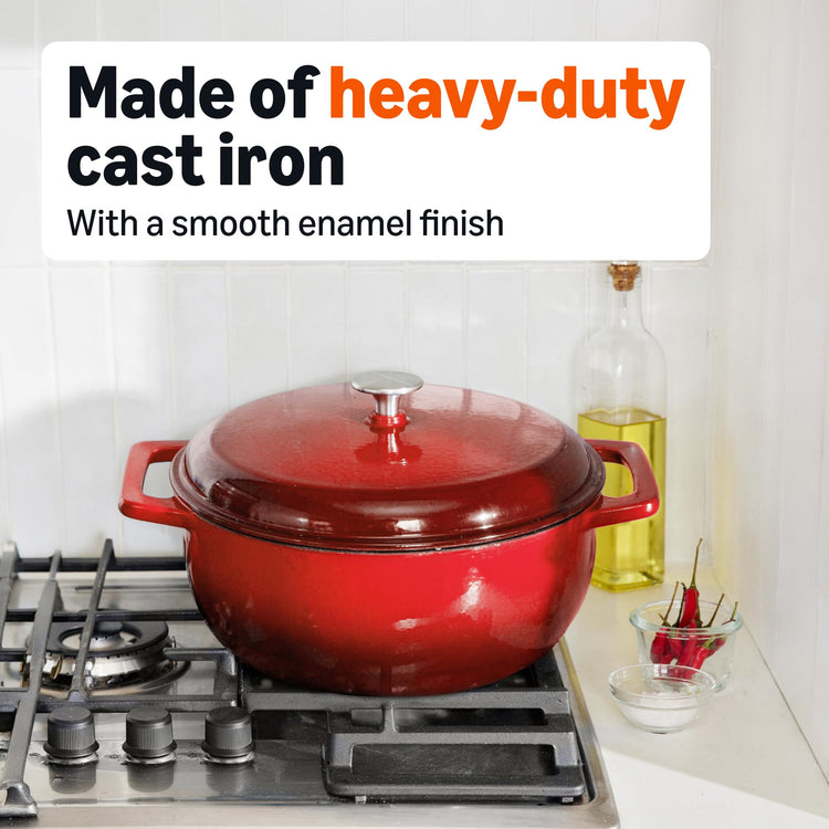 Enameled Cast Iron Dutch Oven Pot with Lid