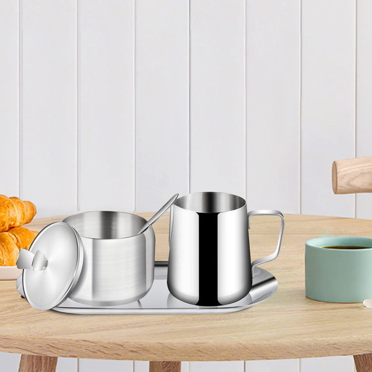 Stainless Steel Sugar and Creamer Set
