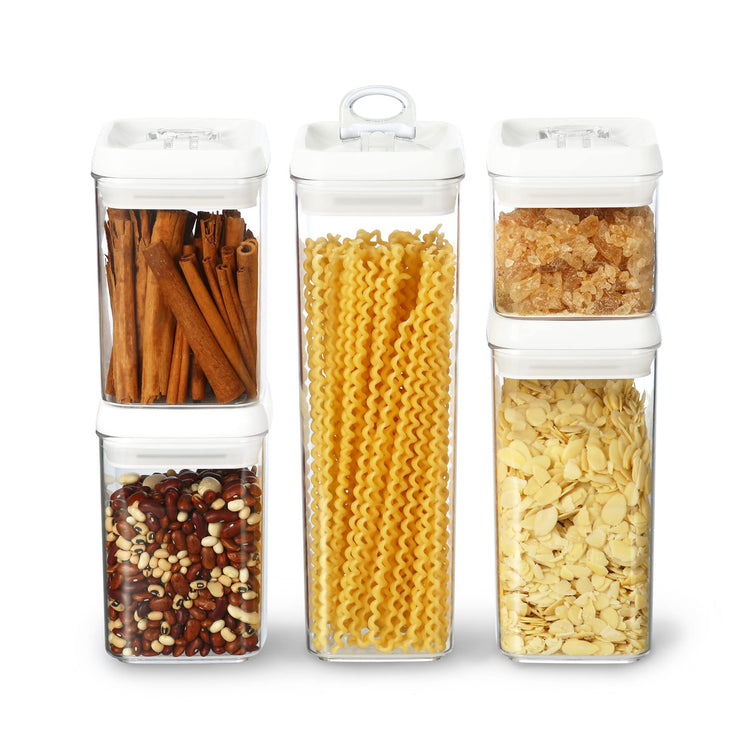 Flip Tite Storage Container with Lid 4" Airtight Ring Seal Top (5 Count)