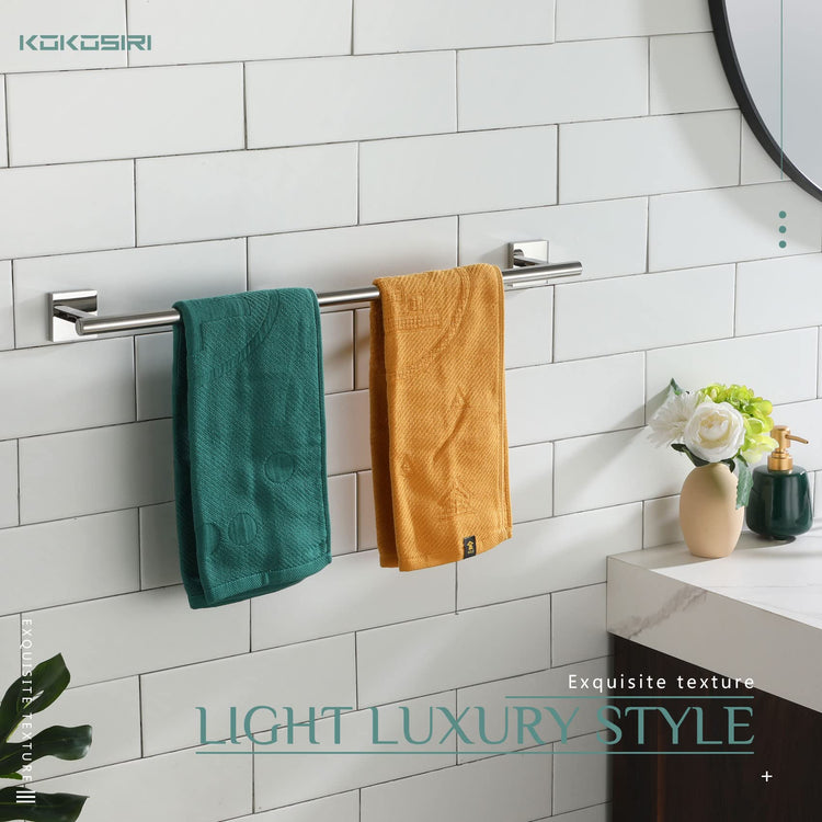 Bath Towel Bar Bathroom Towel Holder for Toilet Kitchen 24 Inch Necklace Holder Chrome Stainless Steel B4005CH