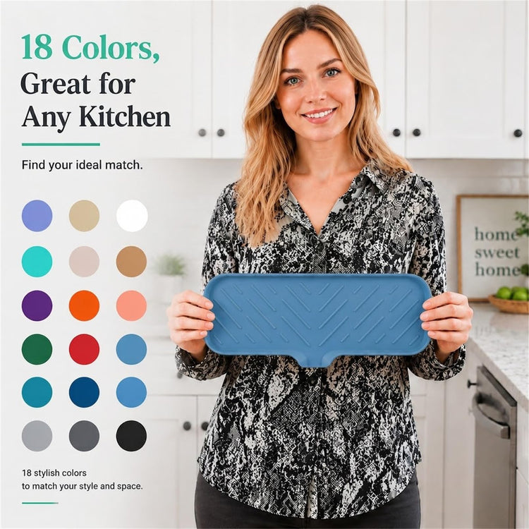Silicone Soap Dish with Drain Spout