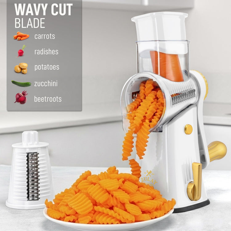 Rotary Cheese Grater 5 Blade Cheese Shredder