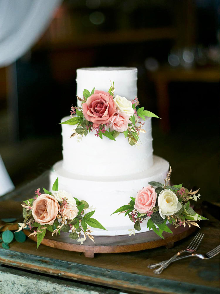 3Pcs Premade Cake Flowers (3 Count)
