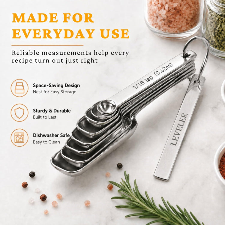 21 Pieces YUNNKEEY Measuring Cups and Spoons Set