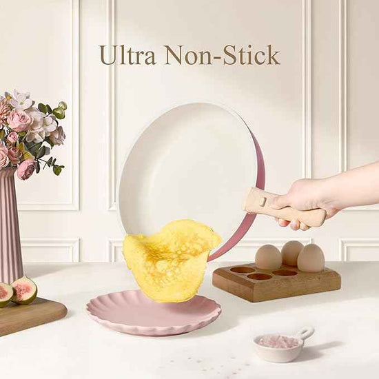 CAROTE Pots and Pans Set, Nonstick Cookware Set Detachable Handle, 19pcs Induction Kitchen Cookware Sets Non Stick with Removable Handle, RV Cookware Set, Oven Safe, Pink