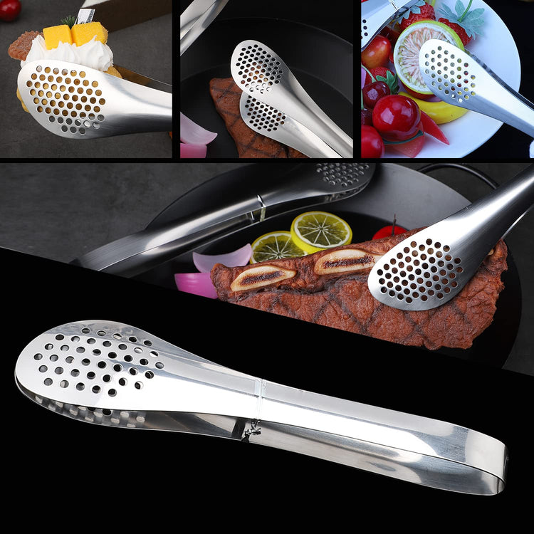 7inch Food Serving Tongs Stainless Steel Buffet Tongs