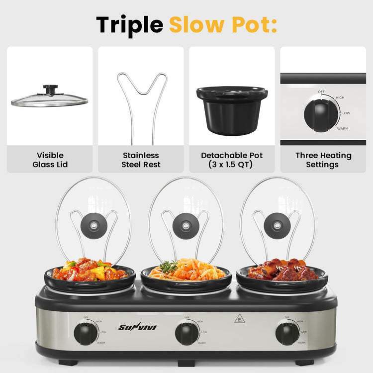 Triple Slow Cooker
