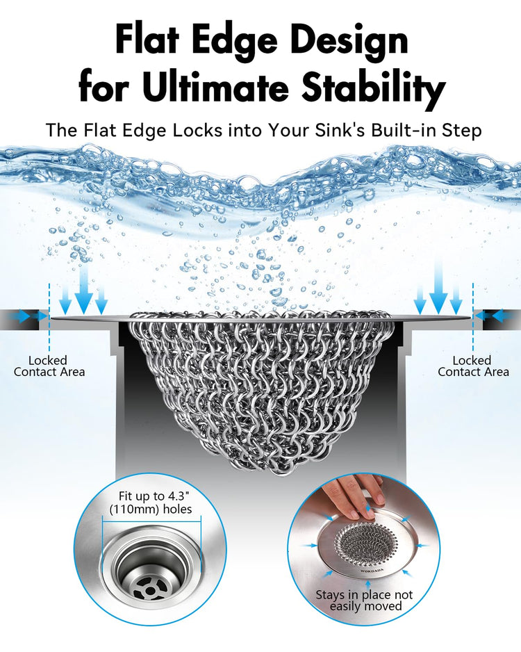 Reversible Kitchen Sink Drain Strainer