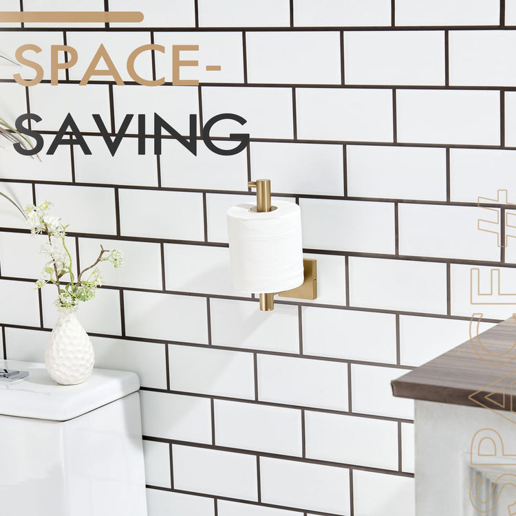 Toilet Paper Holder Champagne Bronze Toilet Roll Holder Hold Mega Rolls Kitchen Bathroom Tissue Paper Dispenser Stainless Steel
