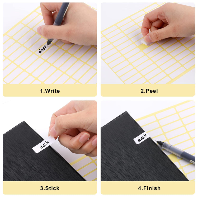 1260 Pcs Matte White Labels Stickers Small Blank Labels Removable Sticky Price Tags Labels Stickers for Jars Boxes School Office Kitchen (1260 Count)
