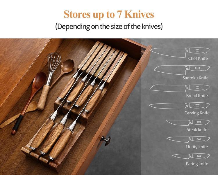 In drawer Knife Block