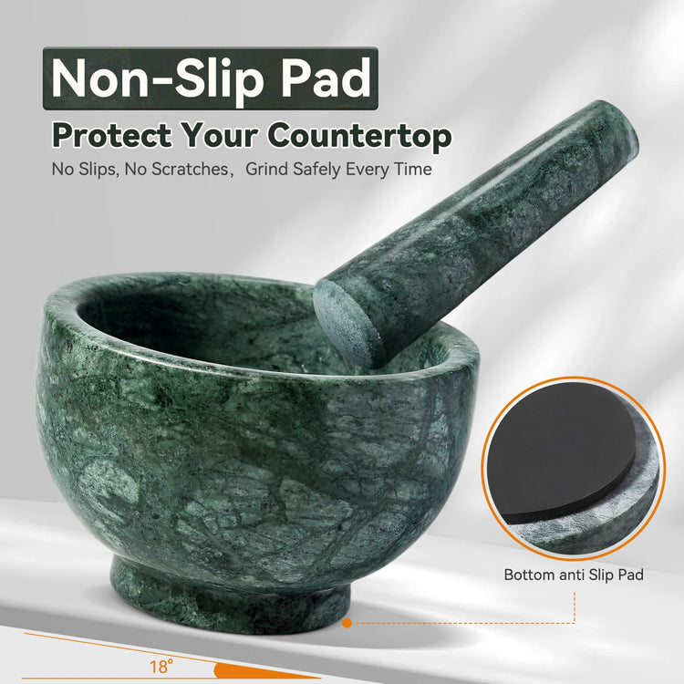 Indian Natural Marble Mortar and Pestle Set
