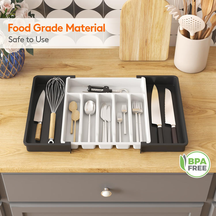 Extra Large Silverware Drawer Organizer