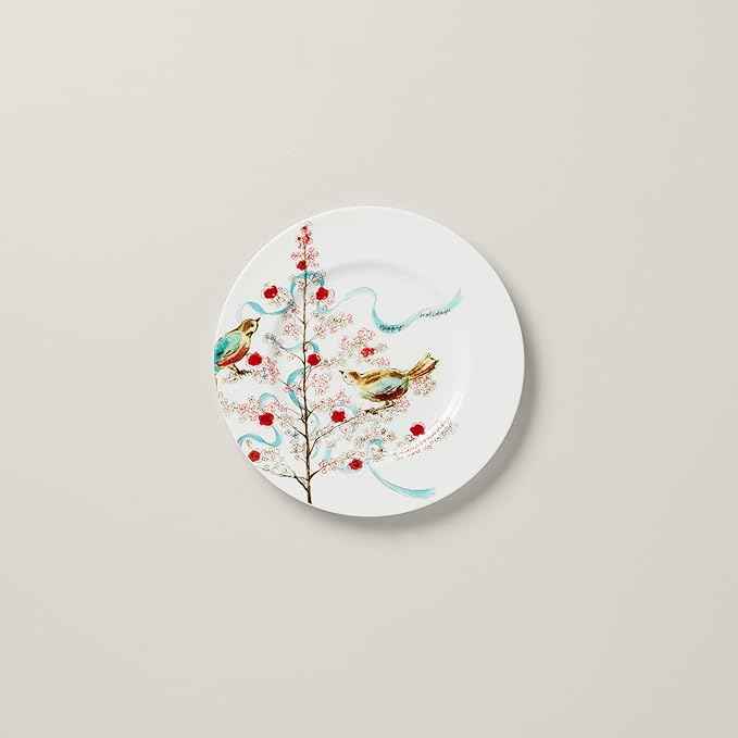 Lenox 810174 Chirp Seasonal 9-Inch Salad Plate 1-Piece, Service for 1, Luncheon Plate, Christmas Dinnerware