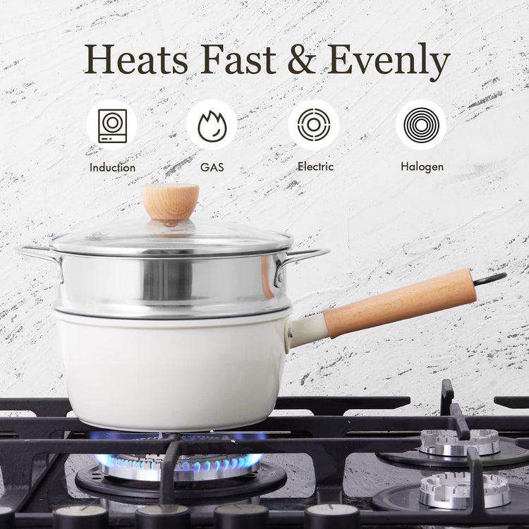 Ceramic Nonstick Sauce Pan with Lid